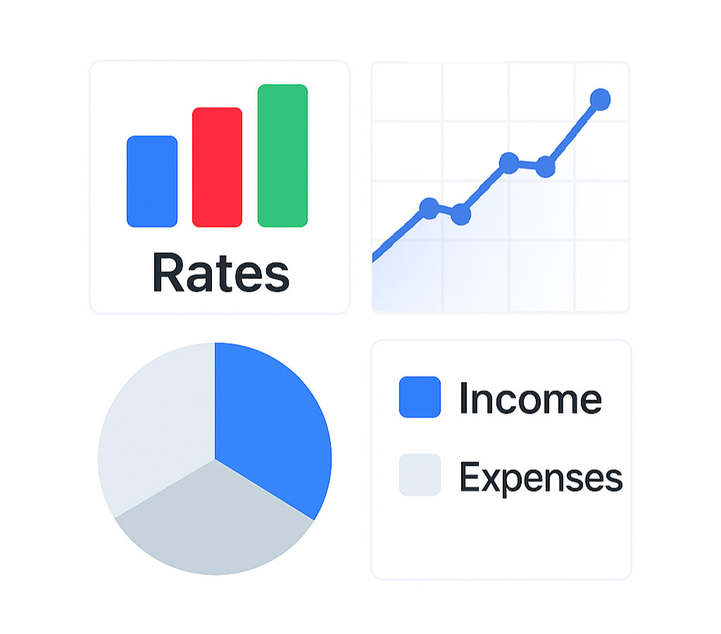 Graphs for displaying financial data